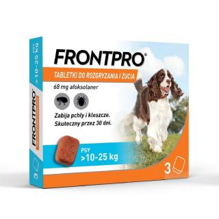 FRONTPRO L tabletki do żucia na pchły i kleszcze pies 10-25kg