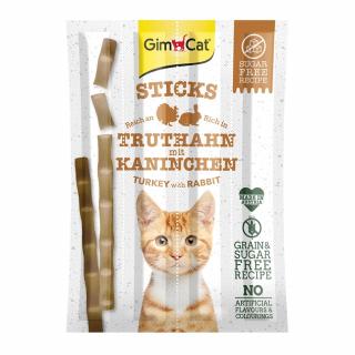 GIMCAT Sticks z indykiem i królikiem przysmak dla kota 4 sztuki