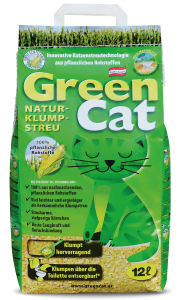 GREEN CAT Naturalny zbożowy żwirek zbrylający dla kotów 12 litrów