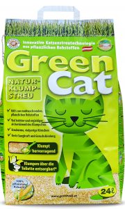 GREEN CAT Naturalny zbożowy żwirek zbrylający dla kotów 24 litry