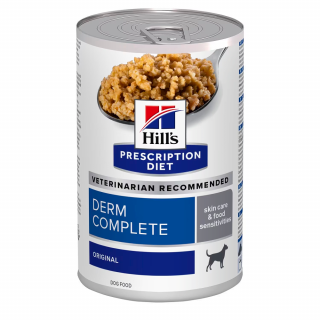 HILL'S Derm Complete food sensitivities pies 370g puszka