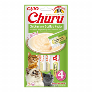 INABA CAT Churu kurczak z małżą 4x14g (56g)