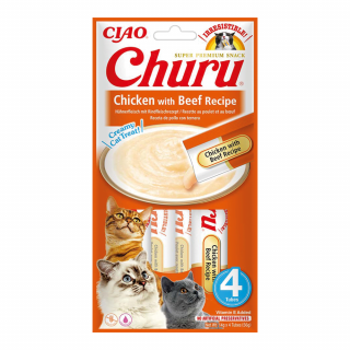 INABA CAT Churu kurczak z wołowiną 4x14g (56g)