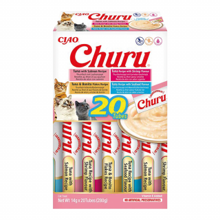 INABA CAT Churu Mix z owocami morza 20x14g