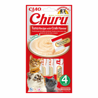 INABA CAT Churu tuńczyk o smaku kraba 4x14g (56g)