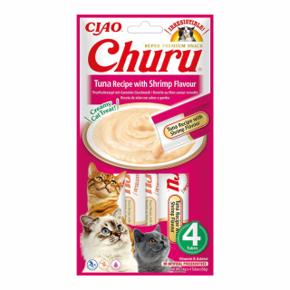 INABA CAT Churu tuńczyk z krewetką 4x14g (56g)