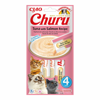 INABA CAT Churu tuńczyk z łososiem 4x14g