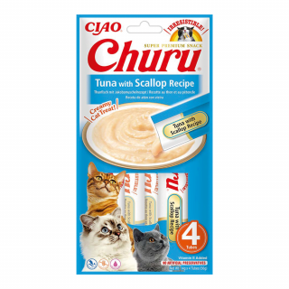 INABA CAT Churu tuńczyk z małżą 4x14g