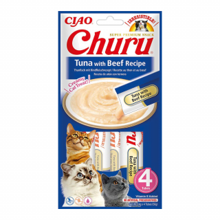 INABA CAT Churu tuńczyk z wołowinę 4x14g