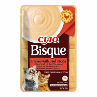 INABA CAT Ciao bisque kurczak z wołowiną 40g