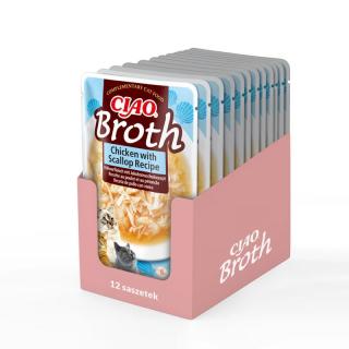 INABA CAT Ciao bulion kurczak z małżą 12x40g