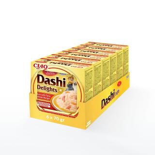 INABA CAT Dashi Delights kurczak tuńczyk i łosoś 6 x 70g przysmak dla kota