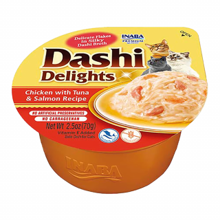 INABA CAT Dashi Delights kurczak tuńczyk i łosoś 70g przysmak dla kota
