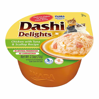 INABA CAT Dashi Delights kurczak tuńczyk i małża 70g