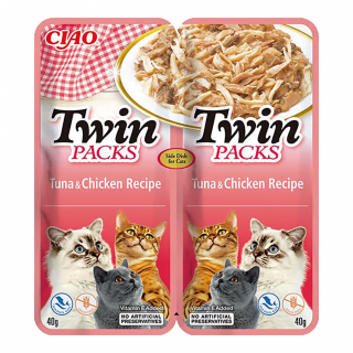 INABA CAT Twin tuńczyk i kurczak 2x40g