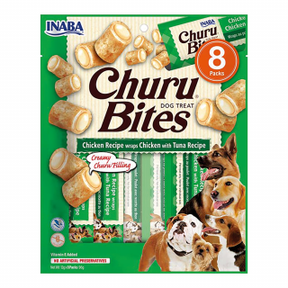 INABA DOG Churu Bite kurczak z tuńczykiem 8x12g