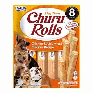 INABA DOG Churu Rolls z kurczakiem 8x12g (96g)