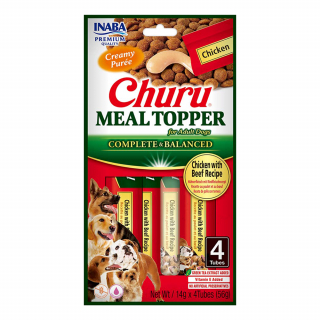 INABA DOG Meal Topper kurczak z wołowiną 4x14g