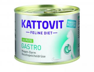 KATTOVIT Gastro indyk 185g dla kotów cierpiących na schorzenia układu pokarmowego