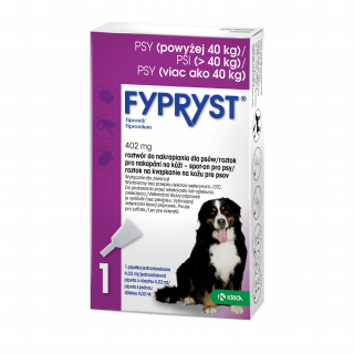 KRKA fypryst 402mg/4,02ml pies 40-60kg 1 pipeta