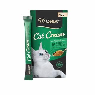 Miamor Cat Cream z kurczakiem i warzywami 75g (5x15g) wspomaga trawienie