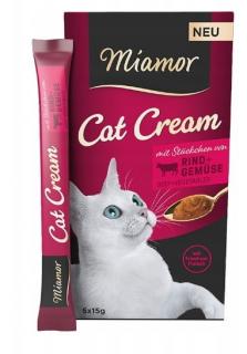 Miamor Cat Cream z wołowiną i warzywami 75g (5x15g) przekąska do rozpieszczania