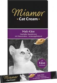 Miamor Cat Malt Cream z serem 90g (6x15g) przekąska wspomagająca trawienie