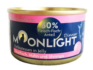 MOONLIGHT Dinner 6 Tuńczyk, kurczak i krewetki w galaretce 80g