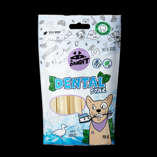 MR. BANDIT Dental Stars z kaczką dla psa 70g