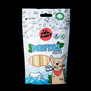 MR. BANDIT Dental Stars z wołowiną dla psa 70g