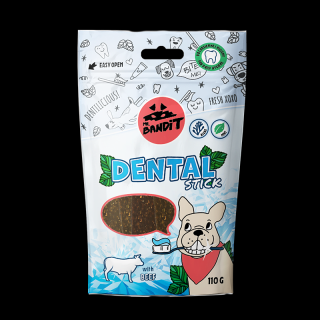 MR. BANDIT Dental Sticks przysmak z wołowiną dla psa 110g