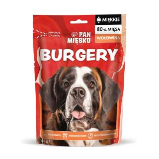 PAN MIĘSKO Burgery Wołowina 100g przysmak dla psów dorosłych