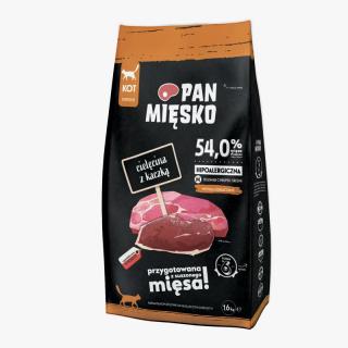 PAN MIĘSKO Cielęcina z kaczką M 1,6kg karma sucha dla kotów dorosłych