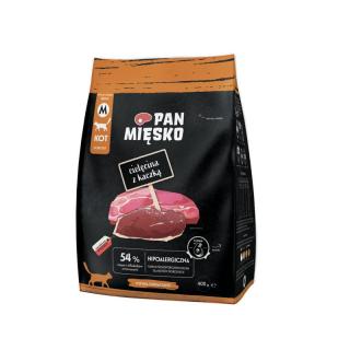 PAN MIĘSKO Cielęcina z kaczką M 400g karma sucha dla kotów dorosłych