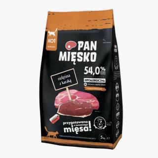 PAN MIĘSKO Cielęcina z kaczką M 5kg karma sucha dla kotów dorosłych