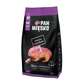PAN MIĘSKO Cielęcina z krewetkami S 1,6kg karma sucha dla kotów dorosłych