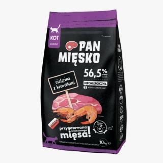 PAN MIĘSKO Cielęcina z krewetkami S 10kg karma sucha dla kotów dorosłych