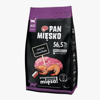 PAN MIĘSKO Cielęcina z krewetkami S 5kg karma sucha dla kotów dorosłych