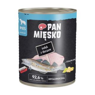 PAN MIĘSKO Indyk z dorszem 800g karma mokra dla psów dorosłych