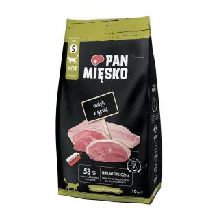 PAN MIĘSKO Indyk z gęsią S 1,6kg karma sucha dla kotów dorosłych