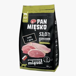 PAN MIĘSKO Indyk z gęsią S 10kg karma sucha dla kotów dorosłych