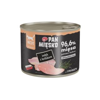 PAN MIĘSKO Indyk z królikiem 200g karma mokra dla kotów dorosłych
