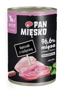 PAN MIĘSKO Kurczak z cielęciną 400g karma mokra dla kociąt