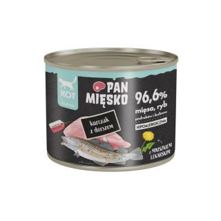 PAN MIĘSKO Kurczak z dorszem 200g karma mokra dla kotów dorosłych