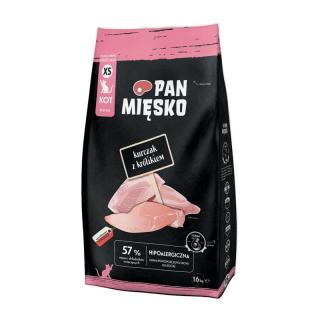 Pan Mięsko Kurczak z królikiem kociak XS 1,6kg karma sucha dla kociąt