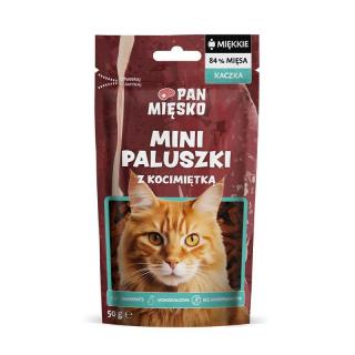 PAN MIĘSKO Mini paluszki Kaczka z kocimiętką 50g przysmak dla kotów dorosłych
