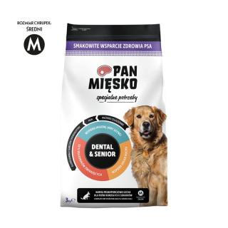 PAN MIĘSKO Specjalne potrzeby M 3kg Dental  Senior karma sucha dla psów starszych