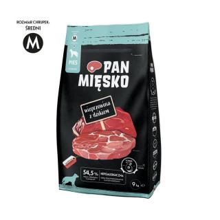 PAN MIĘSKO Wieprzowina z dzikiem M 9kg karma sucha dla psa dorosłego