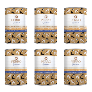 PERRO Gourmet Cielęcina z cukinią 6x400g monobiałkowa karma dla dorosłych psów