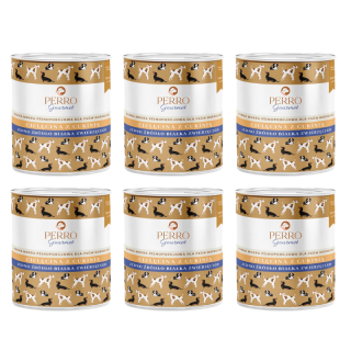 PERRO Gourmet Cielęcina z cukinią 6x800g monobiałkowa karma dla dorosłych psów